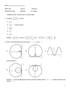 Name MATH 253 Exam 2 Fall 2014