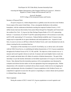 Final Report for 2012 Edna Bailey Sussman Internship Grant D. fragrans