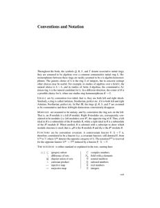 Conventions and Notation
