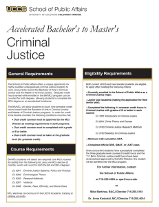Criminal Justice Accelerated Bachelor's to Master's