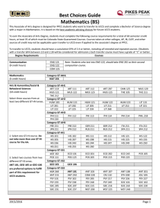 Best Choices Guide Mathematics (BS)