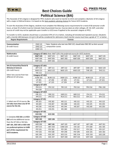 Best Choices Guide Political Science (BA)