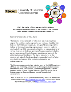 UCCS Bachelor of Innovation in VAPA Music