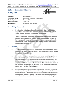 School Boundary Review Policy 320