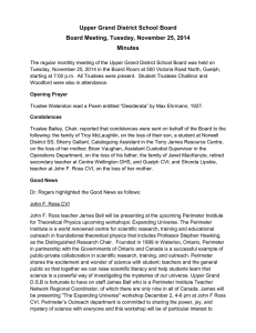 Upper Grand District School Board Board Meeting, Tuesday, November 25, 2014 Minutes