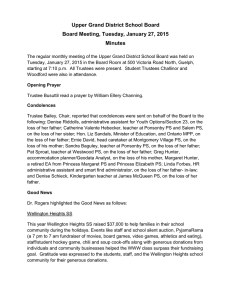 Upper Grand District School Board Board Meeting, Tuesday, January 27, 2015 Minutes