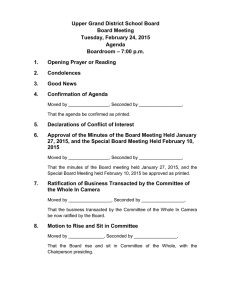 Upper Grand District School Board Board Meeting Tuesday, February 24, 2015 Agenda