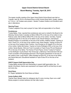 Upper Grand District School Board Board Meeting, Tuesday, April 28, 2015 Minutes