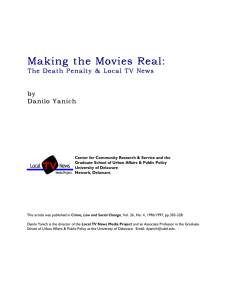 Making the Movies Real: The Death Penalty &amp; Local TV News by