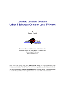 Location, Location, Location: Urban &amp; Suburban Crime on Local TV News