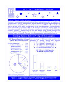 KIDS COUNT in Delaware Issue Brief Delaware’s Hispanic Children