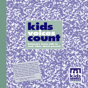 kids count voices Delaware teens talk to