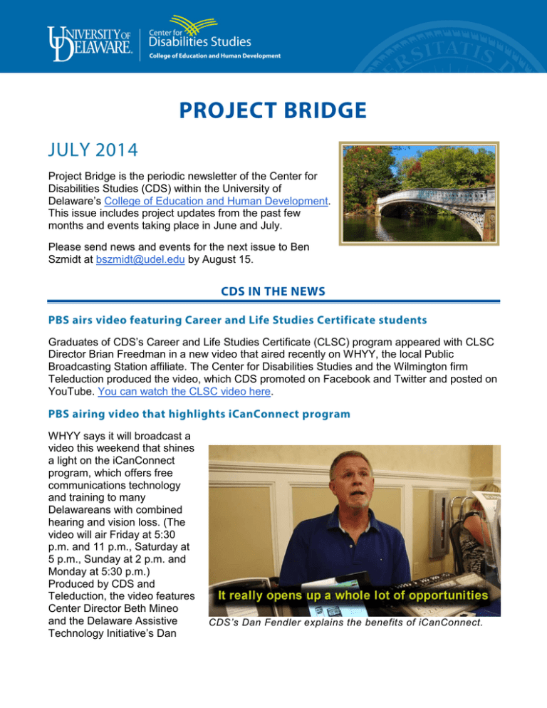 PROJECT BRIDGE JULY 2014