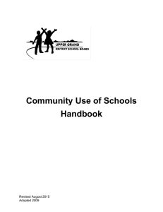 Community Use of Schools Handbook  Revised August 2015