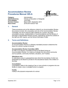 Accommodation Review Procedures Manual 305-A