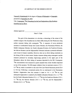 Vincent R. Rinterknecht for the degree of Doctor of Philosophy... AN ABSTRACT OF THE DISSERTATION OF 29, 2003. of the