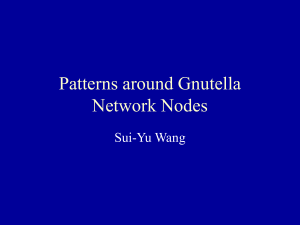 Patterns around Gnutella Network Nodes Sui-Yu Wang