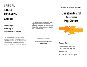 Christianity and American Pop Culture CRITICAL