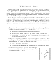 PHY 2060 Spring 2006 — Exam 1 Instructions: