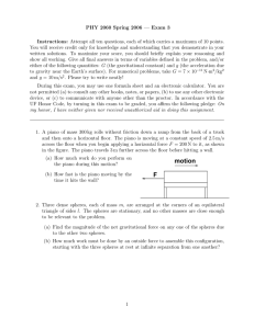 PHY 2060 Spring 2006 — Exam 3 Instructions: