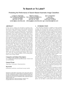 To Search or To Label? Lyndon S. Kennedy Shih-Fu Chang