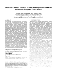 Semantic Context Transfer across Heterogeneous Sources for Domain Adaptive Video Search