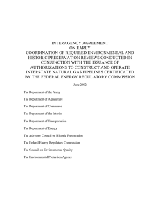 INTERAGENCY AGREEMENT ON EARLY COORDINATION OF REQUIRED ENVIRONMENTAL AND
