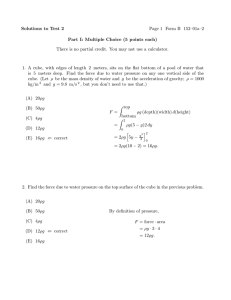 Solutions to Test 2 Part I: Multiple Choice (5 points each)