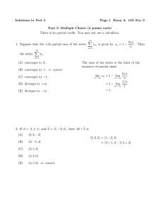 Solutions to Test 3 Page 1 Form A 152–01a–3