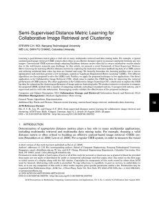 Semi-Supervised Distance Metric Learning for Collaborative Image Retrieval and Clustering