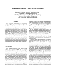 Nonparametric Subspace Analysis for Face Recognition