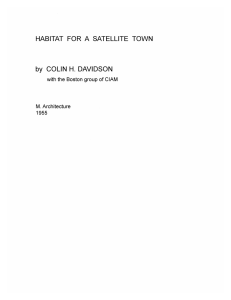 HABITAT  FOR A  SATELLITE  TOWN CIAM M. Architecture