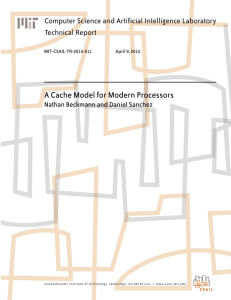 A Cache Model for Modern Processors Technical Report