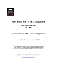 MIT Sloan School of Management Working Paper 4325-03 July 2003