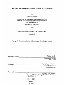 XMESS:  A GRAPHICAL  VOICE-MAIL  INTERFACE Iq  0