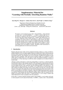 Supplementary Material for “Learning with Partially Absorbing Random Walks”