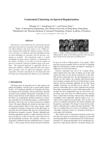 Constrained Clustering via Spectral Regularization