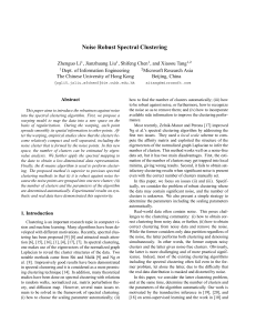 Noise Robust Spectral Clustering