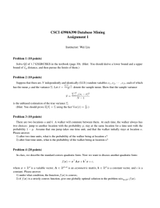 CSCI 4390/6390 Database Mining Assignment 1 Instructor: Wei Liu Problem 1 (10 points)