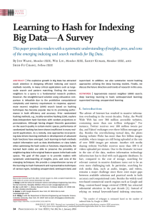 Learning to Hash for Indexing VA Survey Big Data