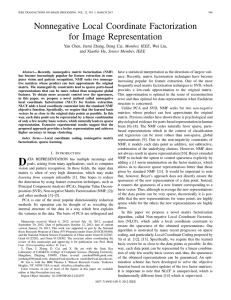Nonnegative Local Coordinate Factorization for Image Representation Member, IEEE Senior Member, IEEE
