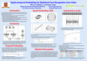 Spatio-temporal Embedding for Statistical Face Recognition from Video Wei Liu