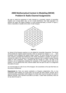 2000 Mathematical Contest in Modeling (MCM)  Problem B: Radio Channel Assignments 