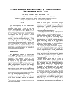 Subjective Preference of Spatio-Temporal Rate in Video Adaptation Using