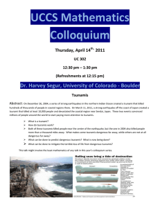 UCCS Mathematics  Colloquium  Dr. Harvey Segur, University of Colorado ‐ Boulder  Thursday, April 14