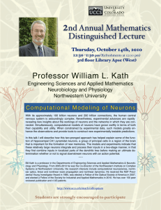 2 nd Annual Mathematics Distinguished Lecture Professor William L. Kath