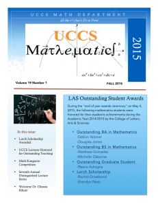 20 15  LAS Outstanding Student Awards