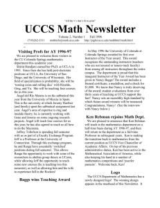 UCCS Math Newsletter