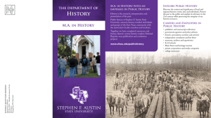 the department of M.A. in History with an emphasis in Public History