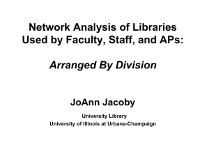 Network Analysis of Libraries Used by Faculty, Staff, and APs:
